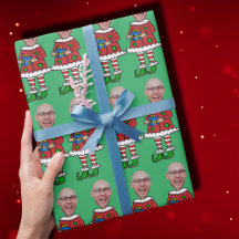 Aangepaste gezichtsfoto Elf Kerstmis gepersonalise
