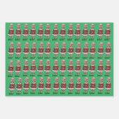 Aangepaste gezichtsfoto Elf Kerstmis gepersonalise Inpakpapier Vel (Voorkant)