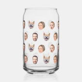 Aangepaste Gezichtsfoto Familie Gift, 4 Foto's Gez Blikvorm Glas (Links)