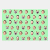 Aangepaste Gezichtsfoto Familie Gift, 4 Foto's Gez Inpakpapier Vel (Voorkant 2)