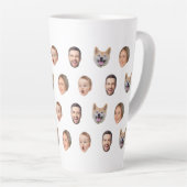 Aangepaste Gezichtsfoto Familie Gift, 4 Foto's Gez Latte Mok (Rechterhoek)