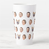 Aangepaste Gezichtsfoto Familie Gift, 4 Foto's Gez Latte Mok (Voorkant)