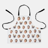 Aangepaste Gezichtsfoto Familie Gift, 4 Foto's Gez Schort (Voorkant)