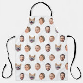 Aangepaste Gezichtsfoto Familie Gift, 4 Foto's Gez Schort (Voorkant)