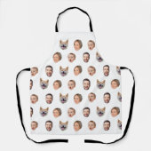 Aangepaste Gezichtsfoto Familie Gift, 4 Foto's Gez Schort (Voorkant)