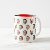 Aangepaste Gezichtsfoto Familie Mok, 4 Foto's Mok (Voorkant rechts)