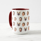 Aangepaste Gezichtsfoto Familie Mok, 4 Foto's Mok (Voorkant links)