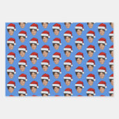 Aangepaste gezichtsfoto Santa Face Inpakpapier Vel (Voorkant 2)