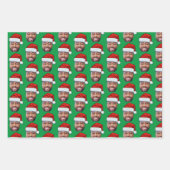 Aangepaste Gezichtsfoto Santa Face Pet Inpakpapier Vel (Voorkant)