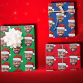 Aangepaste Gezichtsfoto Santa Face Pet Inpakpapier Vel