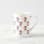 Aangepaste Gezichtsfoto Santa Hat Kerstcadeau Porselein Kop (Rechts)
