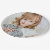 Aangepaste Gezichtsfoto Selfie Eenvoudig Modern Papieren Bordje (Gekanteld)