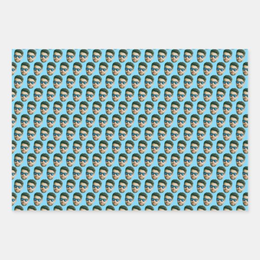 Aangepaste gezichtshoofd Huwelijks Bruidsfeest Fee Inpakpapier Vel (Voorkant 3)