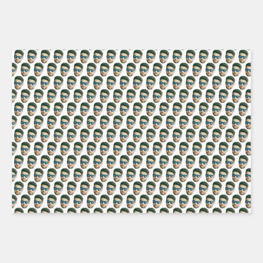 Aangepaste gezichtshoofd Huwelijks Bruidsfeest Fee Inpakpapier Vel (Voorkant)