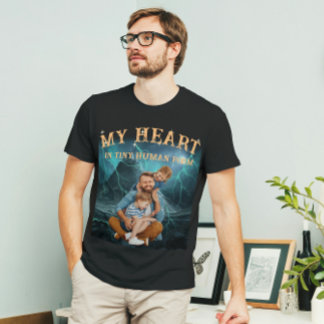 Aangepaste Gezichtsportret Foto Stijl T-shirt