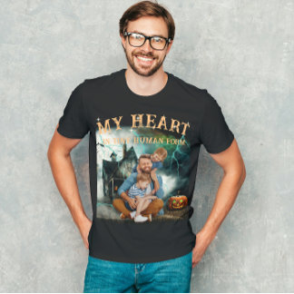 Aangepaste Gezichtsportret Foto Stijl T-shirt