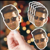 Aangepaste gezichtsuitknip Bachelorette-feest verj Sticker