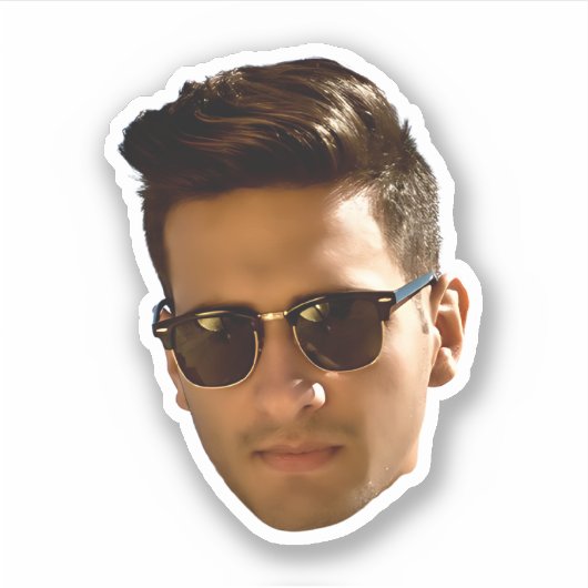 Aangepaste gezichtsuitknip Bachelorette-feest verj Sticker (Voorkant)