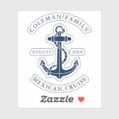 Aangepaste geziljacht nautische bootanker swag sticker (Vel)