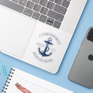 Aangepaste geziljacht nautische bootanker swag sticker