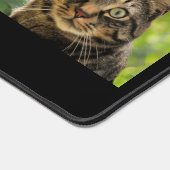 Aangepaste gezins-, kat- en hondsfoto's op zwart bureaumat (Hoek)