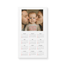 Aangepaste gezinsfoto 2026 magnetische kalender