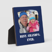 Aangepaste gezinsfoto Abuelo Nonno Beste opa ooit Fotoplaat (Voorkant)