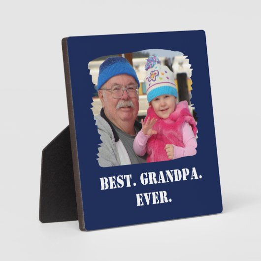 Aangepaste gezinsfoto Abuelo Nonno Beste opa ooit Fotoplaat (Voorkant)