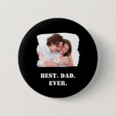 Aangepaste gezinsfoto Beste papa ooit Vaderdag Ronde Button 5,7 Cm (Voorkant)