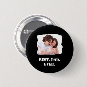 Aangepaste gezinsfoto Beste papa ooit Vaderdag Ronde Button 5,7 Cm