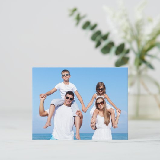 Aangepaste gezinsfoto briefkaart (Staand voorkant)