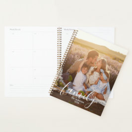 Aangepaste gezinsfoto – gepersonaliseerde achterna planner