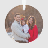 Aangepaste gezinsfoto gepersonaliseerde feestdagen ornament (achterkant)
