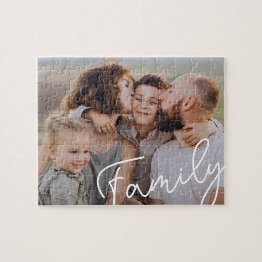 Aangepaste gezinsfoto legpuzzel (Horizontaal)