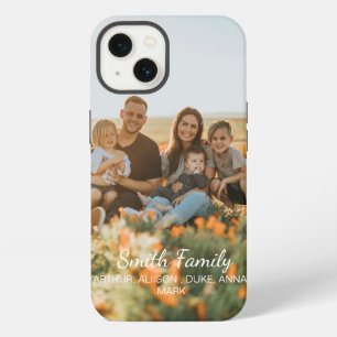 Aangepaste gezinsfoto met aangepaste namen iPhone 13 hoesje