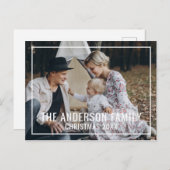 Aangepaste gezinsfoto met familienaam briefkaart (Voorkant / Achterkant)