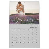 Aangepaste gezinsfoto | Persoonlijke moderne grijz Kalender (Jan 2027)
