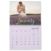 Aangepaste gezinsfoto | Persoonlijke zachte lavend Kalender (Jan 2027)
