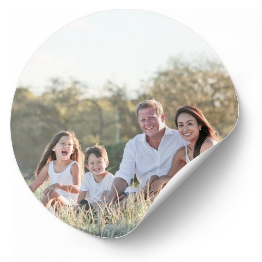 Aangepaste gezinsfoto ronde sticker