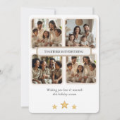 Aangepaste gezinsfoto – Samen is alles Feestdagenkaart (Voorkant)