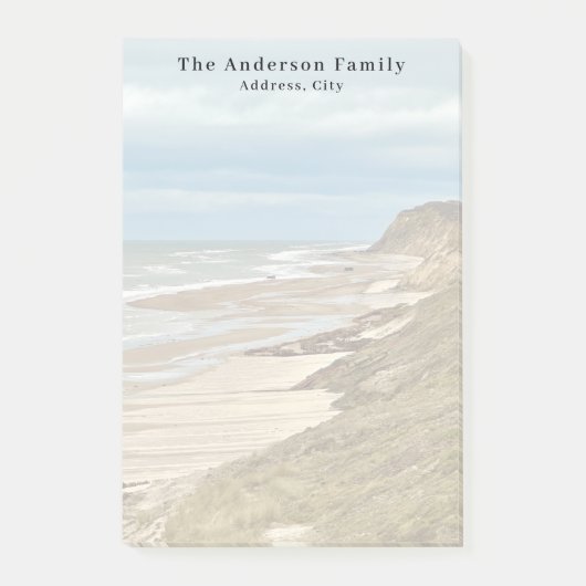 Aangepaste gezinsfoto strandreis post-it® notes (Voorkant)