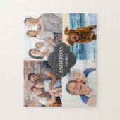Aangepaste gezinsfotocollage gepersonaliseerd cade legpuzzel (Verticaal)