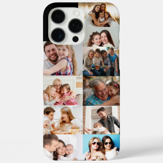 Aangepaste gezinsfotocollage - Gepersonaliseerde f Case-Mate iPhone Case (Achterkant)