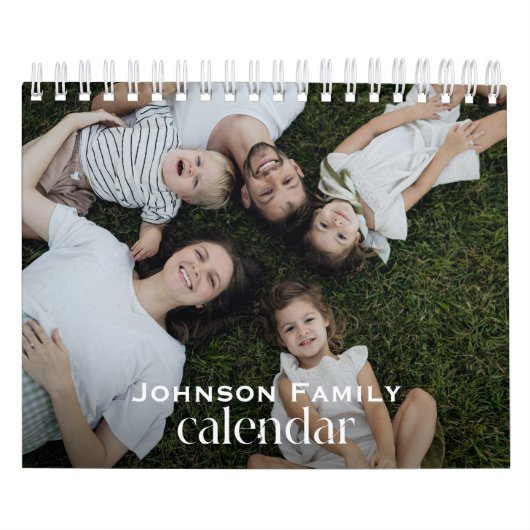 Aangepaste gezinsfotocollage kalender (Hoes)