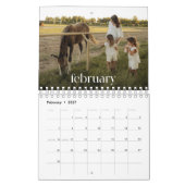 Aangepaste gezinsfotocollage kalender (Feb 2027)