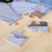Aangepaste gezinsfotocollage legpuzzel (Zijkant)