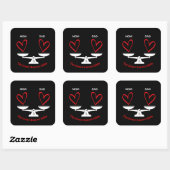 Aangepaste Gezinsgelijkheid Sticker - Het Hart Hee (Vel)