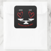 Aangepaste Gezinsgelijkheid Sticker - Het Hart Hee (Tas)