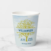 Aangepaste gezinshereniging genealogi in combinati papieren bekers (Achterkant)