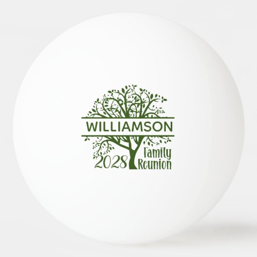 Aangepaste gezinshereniging genealogi in combinati pingpongbal (Voorkant)